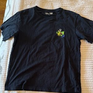 Uniqlo x Nintendo Black Short-Sleeve Tee with Neon Green Splatoon 3 Graphic